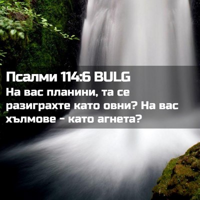 Picture 02 - Псалми 114:6 BULG - На вас планини, та се - Bible Verse Picture