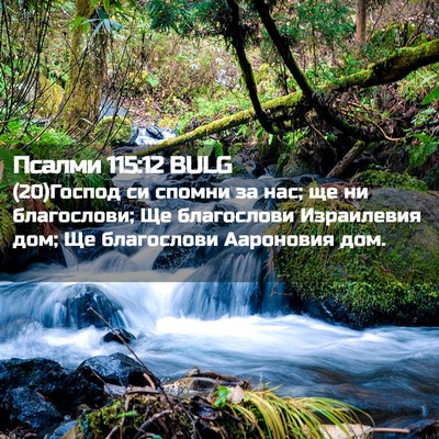 Picture 02 - Псалми 115:12 BULG - (20)Господ си спомни за нас; - Bible Verse Picture
