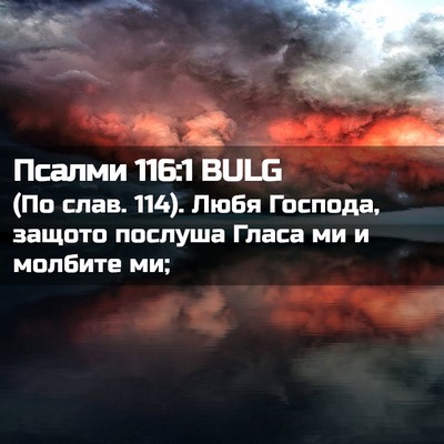 Picture 02 - Псалми 116:1 BULG - (По слав. 114). Любя Господа, - Bible Verse Picture