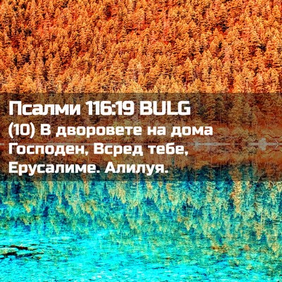 Picture 02 - Псалми 116:19 BULG - (10) В дворовете на дома - Bible Verse Picture
