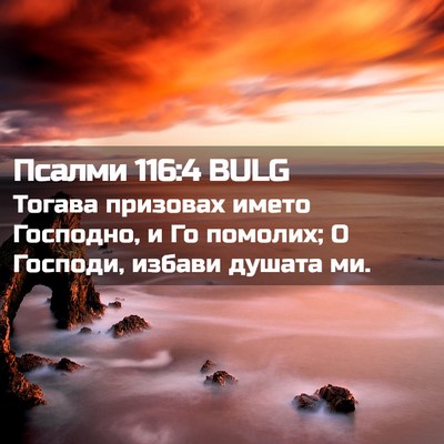 Picture 02 - Псалми 116:4 BULG - Тогава призовах името - Bible Verse Picture