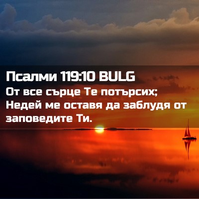 Picture 02 - Псалми 119:10 BULG - От все сърце Те потърсих; - Bible Verse Picture