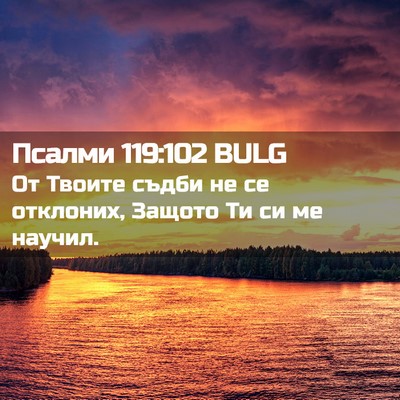 Picture 02 - Псалми 119:102 BULG - От Твоите съдби не се - Bible Verse Picture