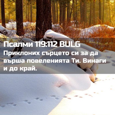Picture 02 - Псалми 119:112 BULG - Приклоних сърцето си за да - Bible Verse Picture