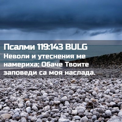 Picture 02 - Псалми 119:143 BULG - Неволи и утеснения ме - Bible Verse Picture