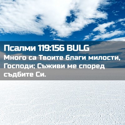 Picture 02 - Псалми 119:156 BULG - Много са Твоите благи - Bible Verse Picture