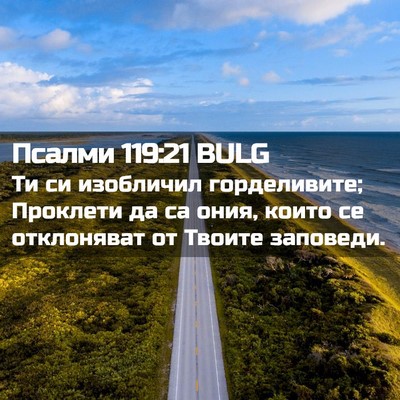 Picture 02 - Псалми 119:21 BULG - Ти си изобличил - Bible Verse Picture