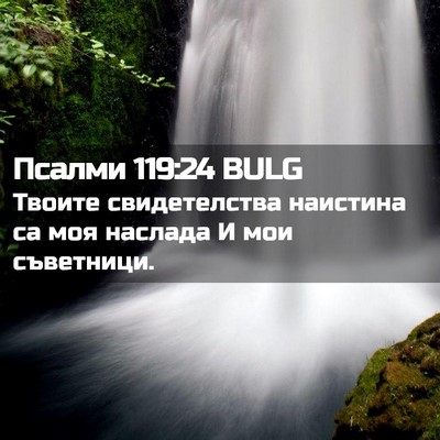Picture 02 - Псалми 119:24 BULG - Твоите свидетелства - Bible Verse Picture