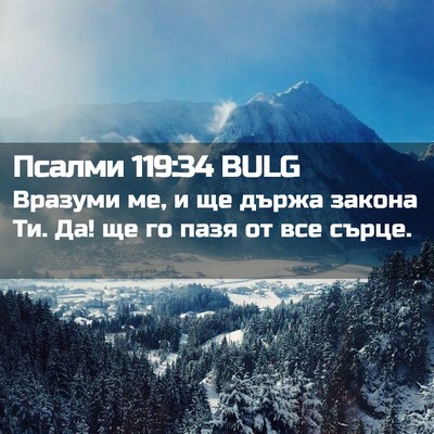 Picture 02 - Псалми 119:34 BULG - Вразуми ме, и ще държа - Bible Verse Picture