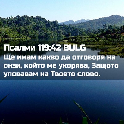 Picture 02 - Псалми 119:42 BULG - Ще имам какво да отговоря - Bible Verse Picture