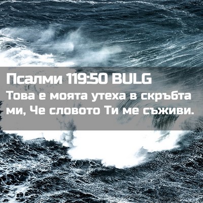 Picture 02 - Псалми 119:50 BULG - Това е моята утеха в - Bible Verse Picture