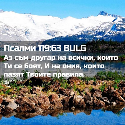 Picture 02 - Псалми 119:63 BULG - Аз съм другар на всички, - Bible Verse Picture
