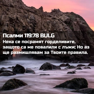 Picture 02 - Псалми 119:78 BULG - Нека се посрамят - Bible Verse Picture