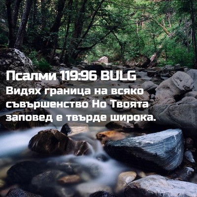 Picture 02 - Псалми 119:96 BULG - Видях граница на всяко - Bible Verse Picture
