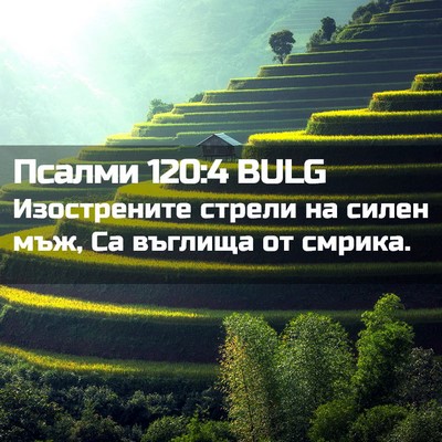 Picture 02 - Псалми 120:4 BULG - Изострените стрели на - Bible Verse Picture