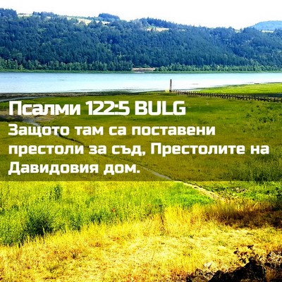 Picture 02 - Псалми 122:5 BULG - Защото там са поставени - Bible Verse Picture