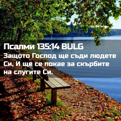 Picture 02 - Псалми 135:14 BULG - Защото Господ ще съди - Bible Verse Picture