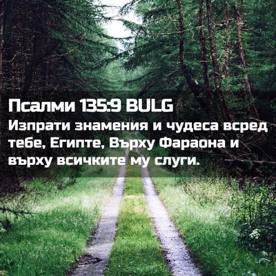 Picture 02 - Псалми 135:9 BULG - Изпрати знамения и чудеса - Bible Verse Picture
