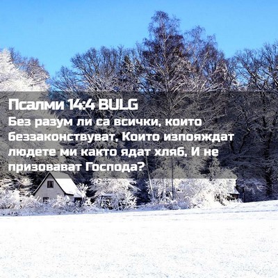 Picture 02 - Псалми 14:4 BULG - Без разум ли са всички, - Bible Verse Picture