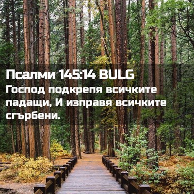 Picture 02 - Псалми 145:14 BULG - Господ подкрепя всичките - Bible Verse Picture