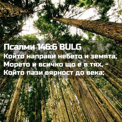 Picture 02 - Псалми 146:6 BULG - Който направи небето и - Bible Verse Picture