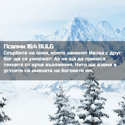 Picture 02 - Псалми 16:4 BULG - Скърбите на ония, които - Bible Verse Picture