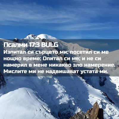Picture 02 - Псалми 17:3 BULG - Изпитал си сърцето ми; - Bible Verse Picture