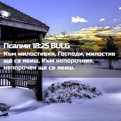 Picture 02 - Псалми 18:25 BULG - Към милостивия, Господи, - Bible Verse Picture
