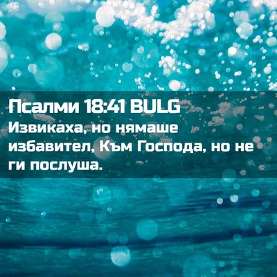 Picture 02 - Псалми 18:41 BULG - Извикаха, но нямаше - Bible Verse Picture