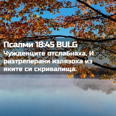 Picture 02 - Псалми 18:45 BULG - Чужденците отслабнаха, И - Bible Verse Picture