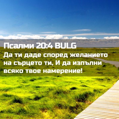 Picture 02 - Псалми 20:4 BULG - Да ти даде според - Bible Verse Picture