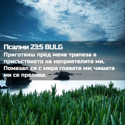 Picture 02 - Псалми 23:5 BULG - Приготвяш пред мене - Bible Verse Picture