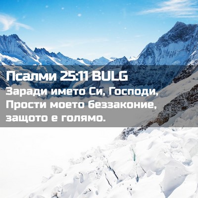 Picture 02 - Псалми 25:11 BULG - Заради името Си, Господи, - Bible Verse Picture