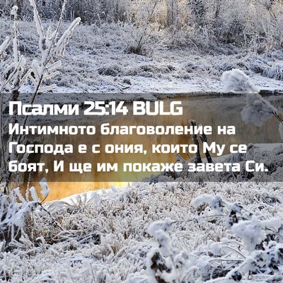 Picture 02 - Псалми 25:14 BULG - Интимното благоволение на - Bible Verse Picture