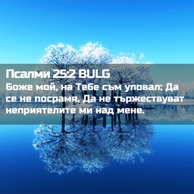 Picture 02 - Псалми 25:2 BULG - Боже мой, на Тебе съм - Bible Verse Picture