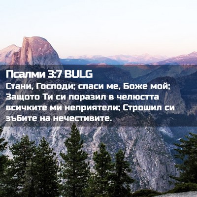 Picture 02 - Псалми 3:7 BULG - Стани, Господи; спаси ме, - Bible Verse Picture