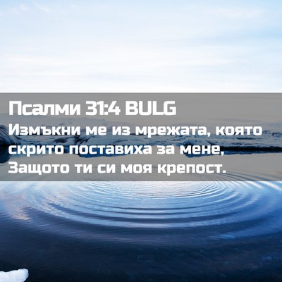 Picture 02 - Псалми 31:4 BULG - Измъкни ме из мрежата, - Bible Verse Picture