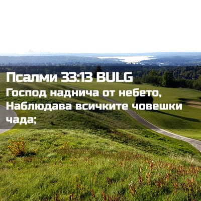 Picture 02 - Псалми 33:13 BULG - Господ наднича от небето, - Bible Verse Picture