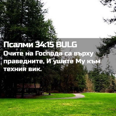 Picture 02 - Псалми 34:15 BULG - Очите на Господа са върху - Bible Verse Picture