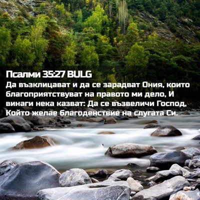 Picture 02 - Псалми 35:27 BULG - Да възклицават и да се - Bible Verse Picture