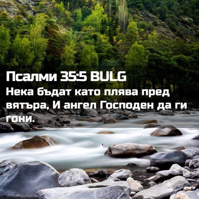 Picture 02 - Псалми 35:5 BULG - Нека бъдат като плява пред - Bible Verse Picture