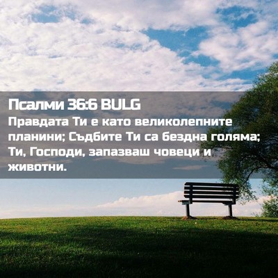 Picture 02 - Псалми 36:6 BULG - Правдата Ти е като - Bible Verse Picture