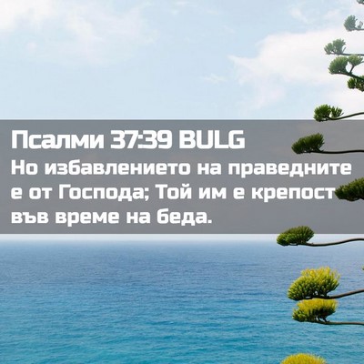 Picture 02 - Псалми 37:39 BULG - Но избавлението на - Bible Verse Picture