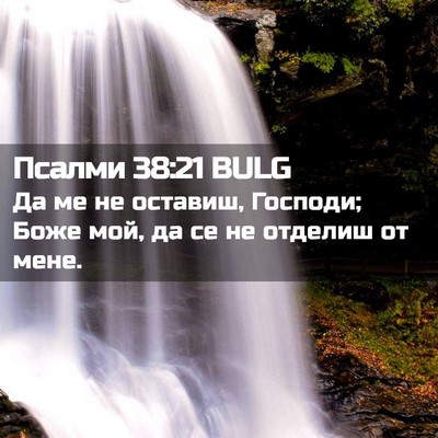 Picture 02 - Псалми 38:21 BULG - Да ме не оставиш, Господи; - Bible Verse Picture