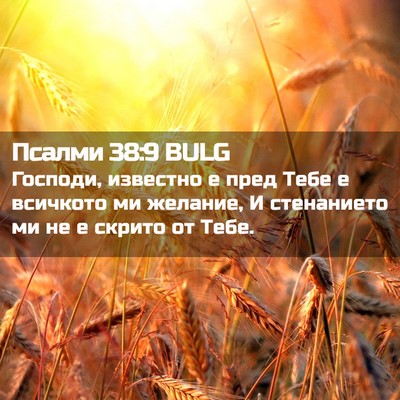 Picture 02 - Псалми 38:9 BULG - Господи, известно е пред - Bible Verse Picture
