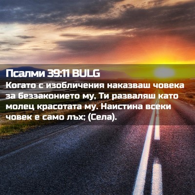 Picture 02 - Псалми 39:11 BULG - Когато с изобличения - Bible Verse Picture