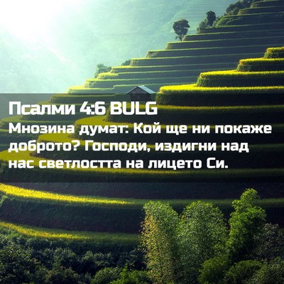 Picture 02 - Псалми 4:6 BULG - Мнозина думат: Кой ще ни - Bible Verse Picture