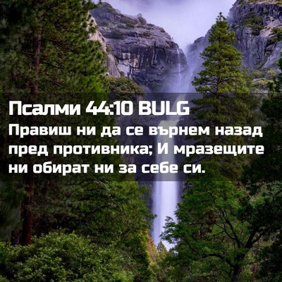 Picture 02 - Псалми 44:10 BULG - Правиш ни да се върнем - Bible Verse Picture
