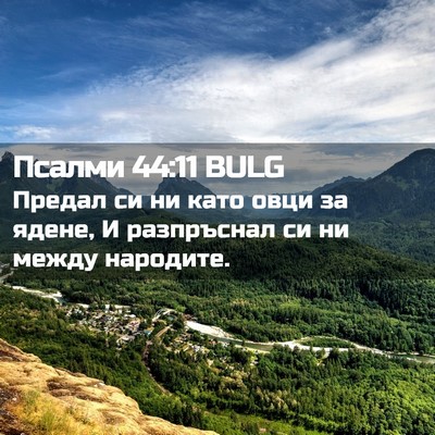Picture 02 - Псалми 44:11 BULG - Предал си ни като овци за - Bible Verse Picture