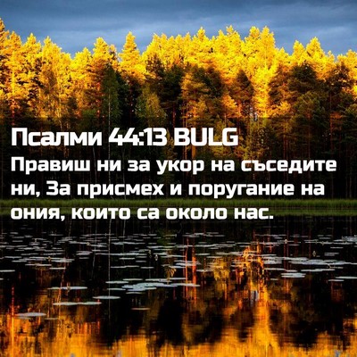 Picture 02 - Псалми 44:13 BULG - Правиш ни за укор на - Bible Verse Picture